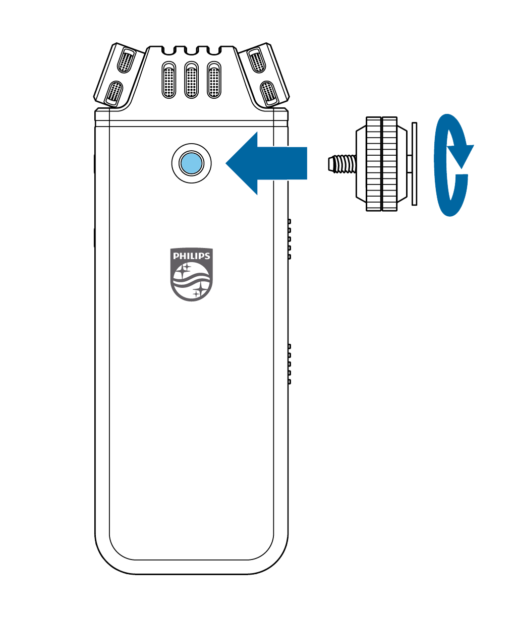 VoiceTracer screw-in hot shoe adapter