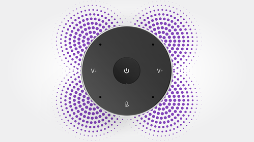 360° recording with high-quality 4-array microphone for clear meeting recordings