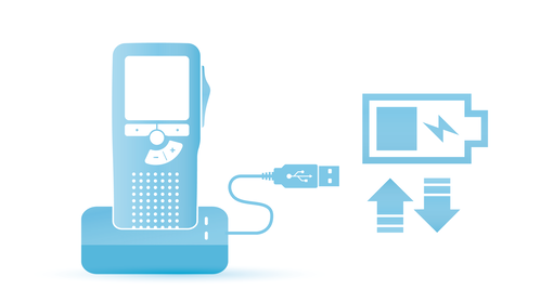 USB dock for fast battery charging and easy transfer