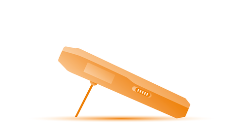 Integrated fold-out stand for easy device positioning