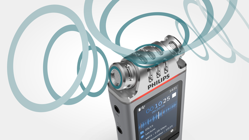 Three high-fidelity microphones for best-in-class audio recording