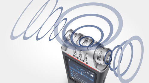 Three high-fidelity microphones for best-in-class audio recording