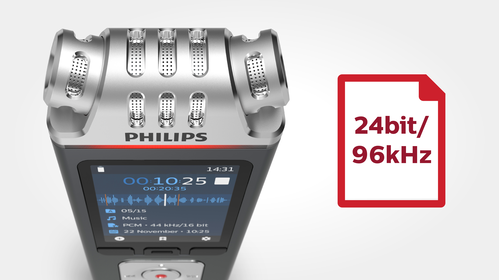 24 bit/96 kHz quality recording for capturing every detail