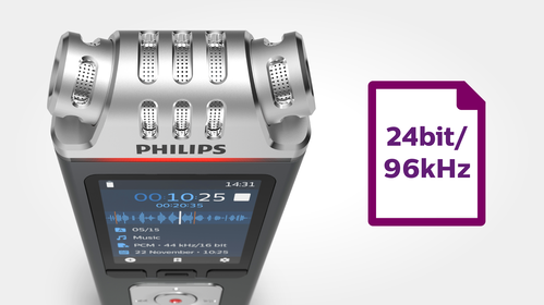 24 bit/96 kHz quality recording for capturing every detail