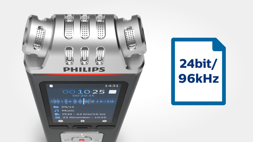24 bit/96 kHz quality recording for capturing every detail