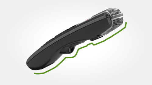 Forma ergonómica para un ajuste perfecto en la mano