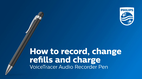 How to record, change refills and charge your VoiceTracer Audio Recorder Pen