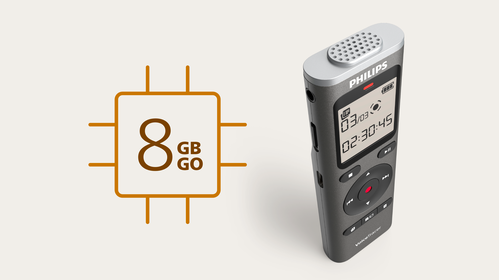 8 GB of internal memory for extended recordings