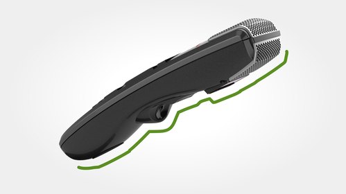 Forma ergonómica para un ajuste perfecto en la mano