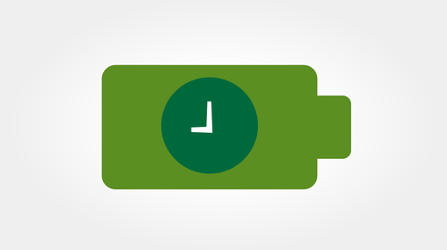 Rechargeable Li-polymer battery for extra-long recording