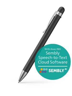 VoiceTracer Audio Recorder Pen with Sembly Speech-to-Text Cloud Software