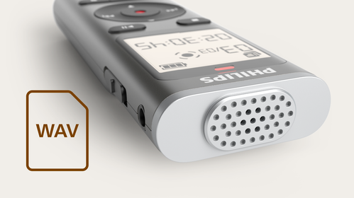Clear voice recording in WAV format