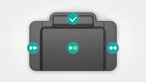 Control eficiente y rápido de la transcripción para transcribir con más velocidad y precisión
